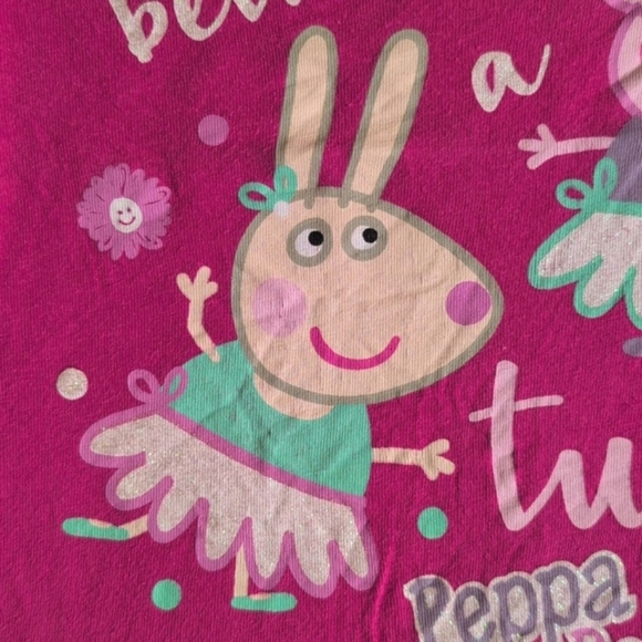 peppa pig ballet graphic cotton long sleeve shirt 2T toddler girls - Picture 5 of 7